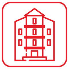  building red icon