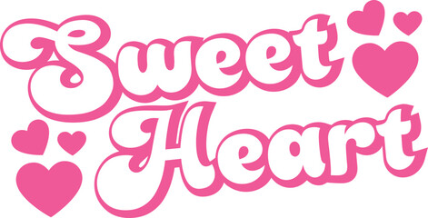 Sweet heart T-Shirt, Heart T-Shirt, Groovy Valentine Shirt, kids Valentine, February 14, Love Shirt, Be mine, My first valentine's day, Cut File For Cricut And Silhouette
