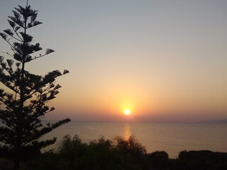 sunset in Crete