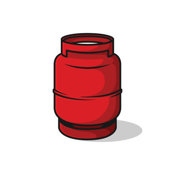 recommend clip art: Cartoonish gas cylinder vector illustration