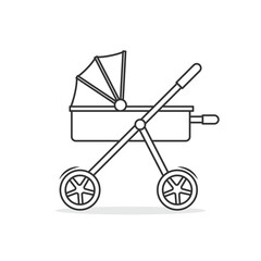 Baby stroller icon vector stock illustration