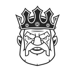 Grunge style Graffiti Crown isolated on white vector. Rock n Roll style Crown sign or tag. Street art Crown grunge element in spray paint style. Printable vector template for print fabric