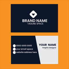 Obraz premium Modern Business Card - Creative and Clean Business Card Template Set of modern business card print templates. Personal visiting card with company logo. Vector illustration. 