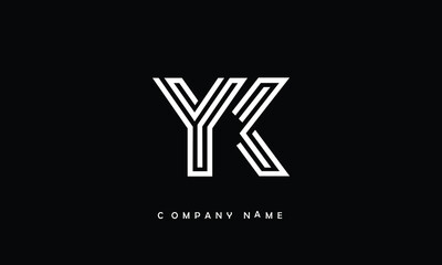 YK, KY, Y, K Abstract Letters Logo Monogram