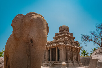Exclusive Monolithic - Five Rathas or Panch Rathas are UNESCO World Heritage Site located at Great...