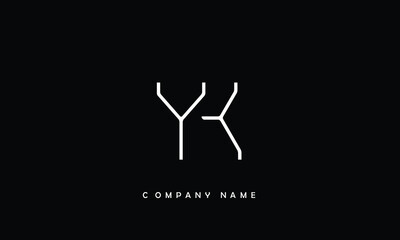 YK, KY, Y, K Abstract Letters Logo Monogram