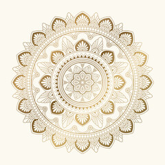 Elegant Golden Floral mandala Ornament Pattern design vector illustration