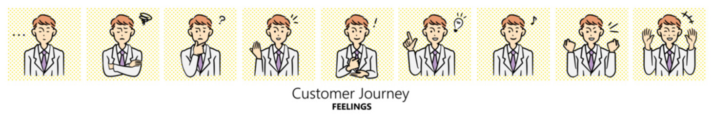 人物イラスト（スーツ男性３）