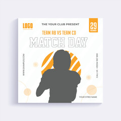 Versus Match Day Soccer Sports Tournament Banner  Social Media Template 