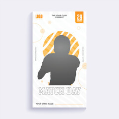 Versus Match Day Soccer Sports Tournament Banner  Social Media Story Template 