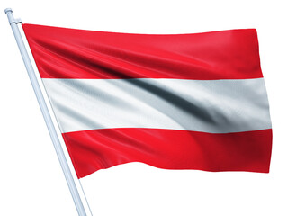 Austria national flag on white background.