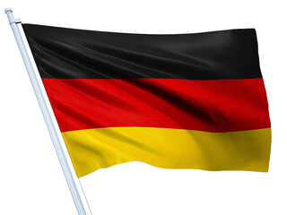 Germany national flag on white background.