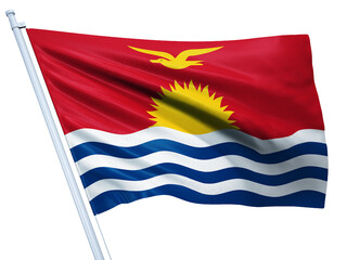 Kiribati national flag on white background.