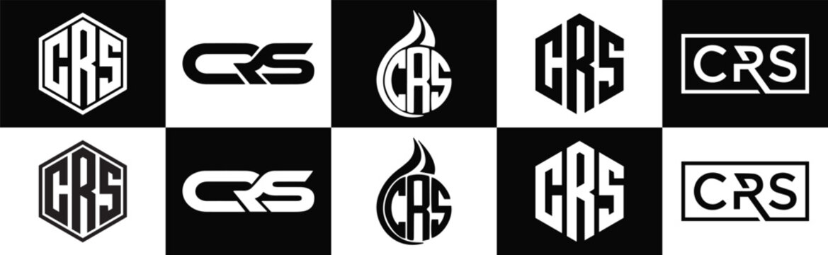 CRS logo. C R S design. White CRS letter. CRS, C R S letter logo design. Initial letter CRS  linked circle uppercase monogram logo. C R S letter logo vector design. CRS letter logo design five style.
