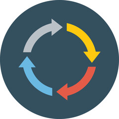 arrows in circle. office icon vector png. business icon vector.