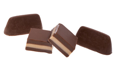 chocolate candies isolated