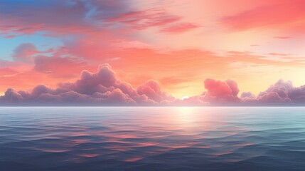a visually calming and enchanting background reminiscent of a soft sunset over a calm ocean, radiating a sense of peace and relaxation.