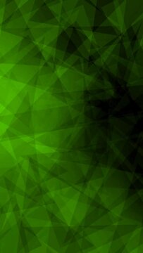 green color triangle shapes animate on gradient color background vertical footage video clip. short video clip