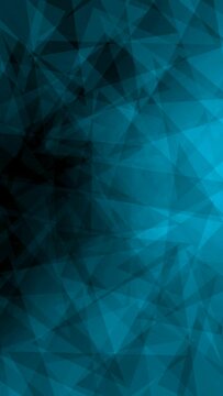 triangle shapes animate on sky blue gradient background vertical footage video clip. short video clip