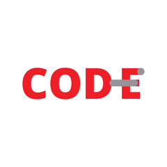 code coding, minimal logo for technology company