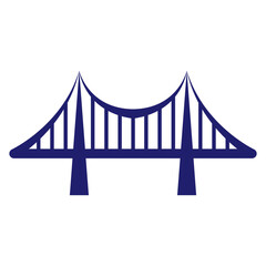 Bridge icon vector on white