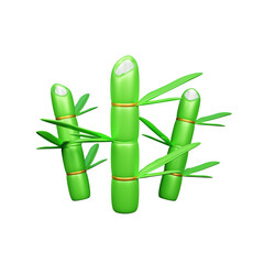 Bamboo 3D Icon illustration or Bamboo 3D Render Icon