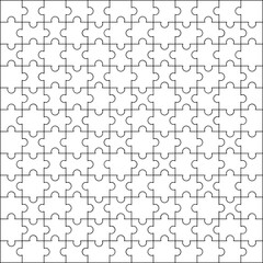 Square Jigsaw Puzzle Outline Template