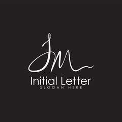 JM letter signature logo design template Abstract Monogram Symbol 