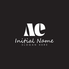 Ac letter logo design template 