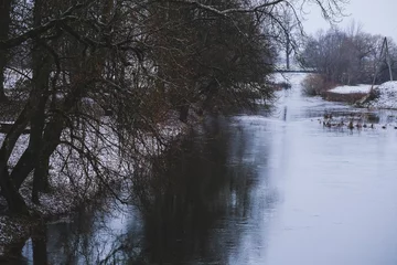 Foto auf Leinwand Vircava river in Latvia in winter day © Neils