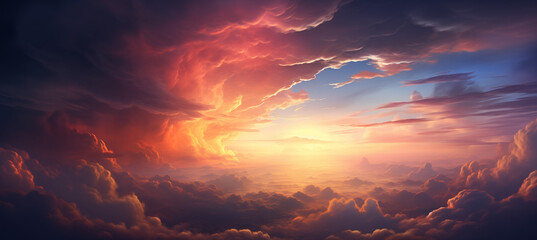 Nature's Symphony A Thunderous Sunset in 8K Ultra Realism