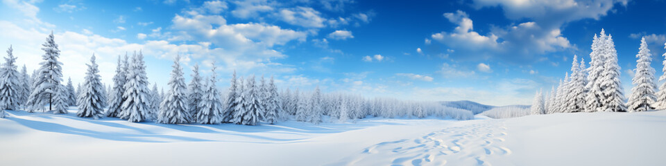 Fototapeta premium winter forest landscape