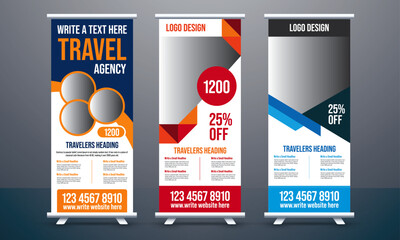 Agency Travel Roll Up Banner Design