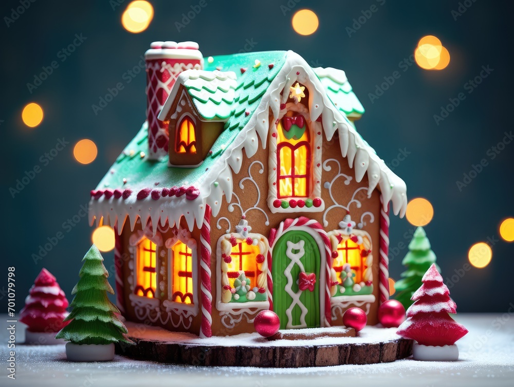 Poster christmas gingerbread house