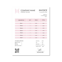 Creative invoice template for business