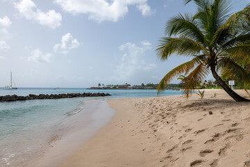 Heywoods Beach, Barbados: view of the tropical beach along the caribbean coast.