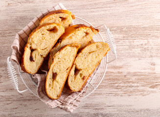 Slices of bread with filling