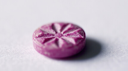 Obraz na płótnie Canvas Ecstasy, MDMA drug pill, close-up, macro