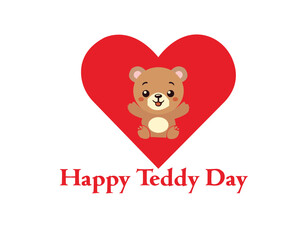 Happy Teddy Day, Happy Valentine Day, Happy Chocolate Day, Happy Rose Day, Happy Hug Day, Happy Propose Day and Happy Kiss Day logo design vector illustration