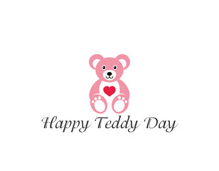Happy Teddy Day, Happy Valentine Day, Happy Chocolate Day, Happy Rose Day, Happy Hug Day, Happy Propose Day and Happy Kiss Day logo design vector illustration