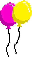 balloon party colorful pixel design for decorate party celebrate festival
