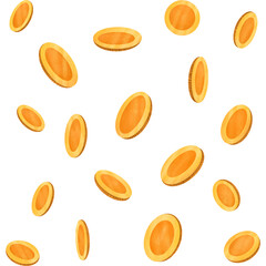 golden coin money finace business rich wealthy illustration for decoration