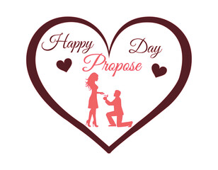 Happy Propose Day, Happy Teddy Day, Happy Valentine Day, Happy Chocolate Day, Happy Rose Day, Happy Hug Day and Happy Kiss Day logo design vector illustration