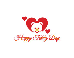 Happy Teddy Day, Happy Valentine Day, Happy Chocolate Day, Happy Rose Day, Happy Hug Day, Happy Propose Day and Happy Kiss Day logo design vector illustration