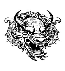 Illustration of Traditional chinese Dragon ,vector illustration	