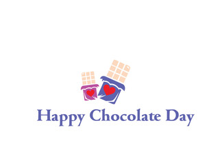 Happy Chocolate Day, Happy rose Day, Happy Valentine Day, Happy Hug Day, Happy Propose Day and Happy Kiss Day logo design vector illustration