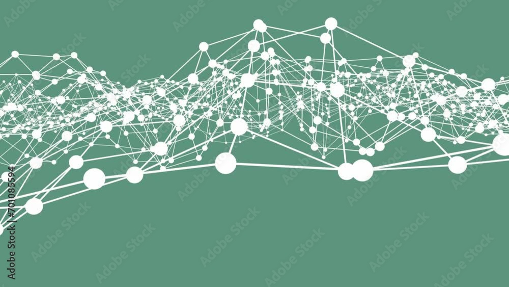Poster an animated screensaver or background made from a grid of lines. footage for intro. rendering.