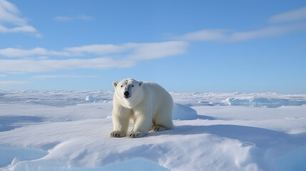 Obraz premium polar Bear , a Wild animal for World wildlife day.