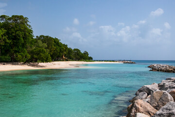 Heywoods Beach, Barbados: view of the tropical beach along the caribbean coast.