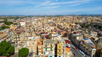Fototapeta premium Aerial View of Lentini, Syracuse, Sicily, Italy, Europe